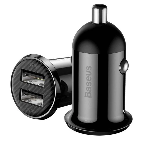 Awtoulag üçin zarýadka enjamy BASEUS GRAIN PRO, iki USB, 4.8A