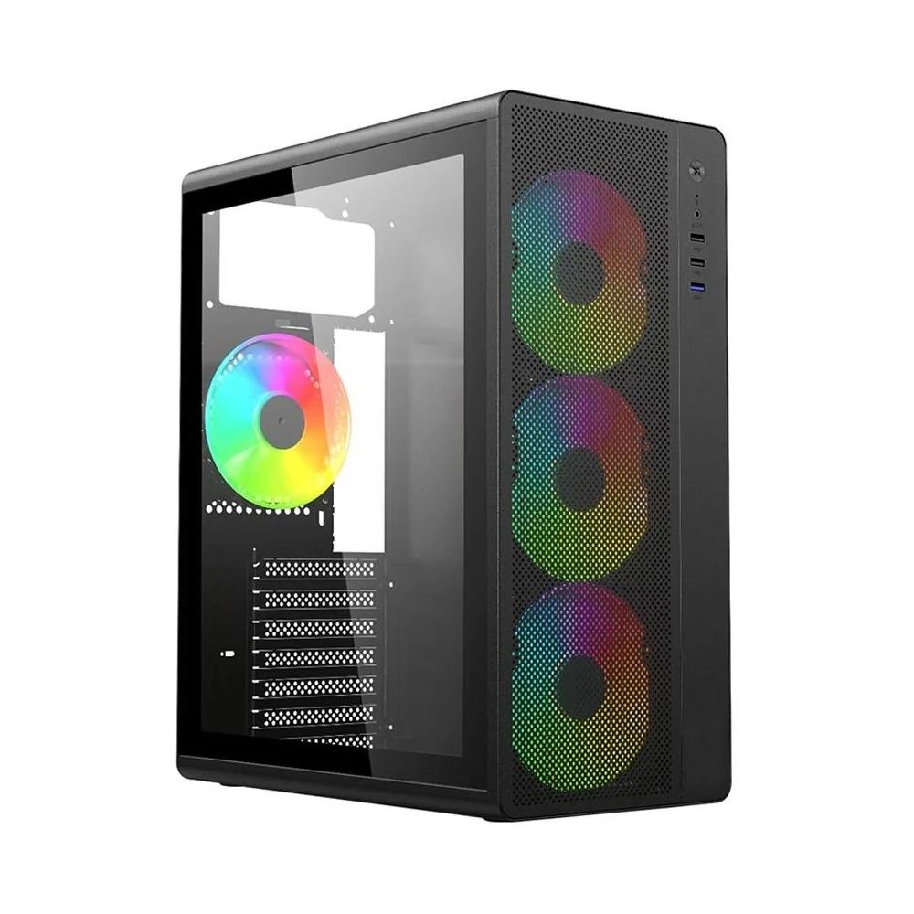 Kompýuter korpusy SIGNATURE U510 oýun GLASS 4xFAN gara