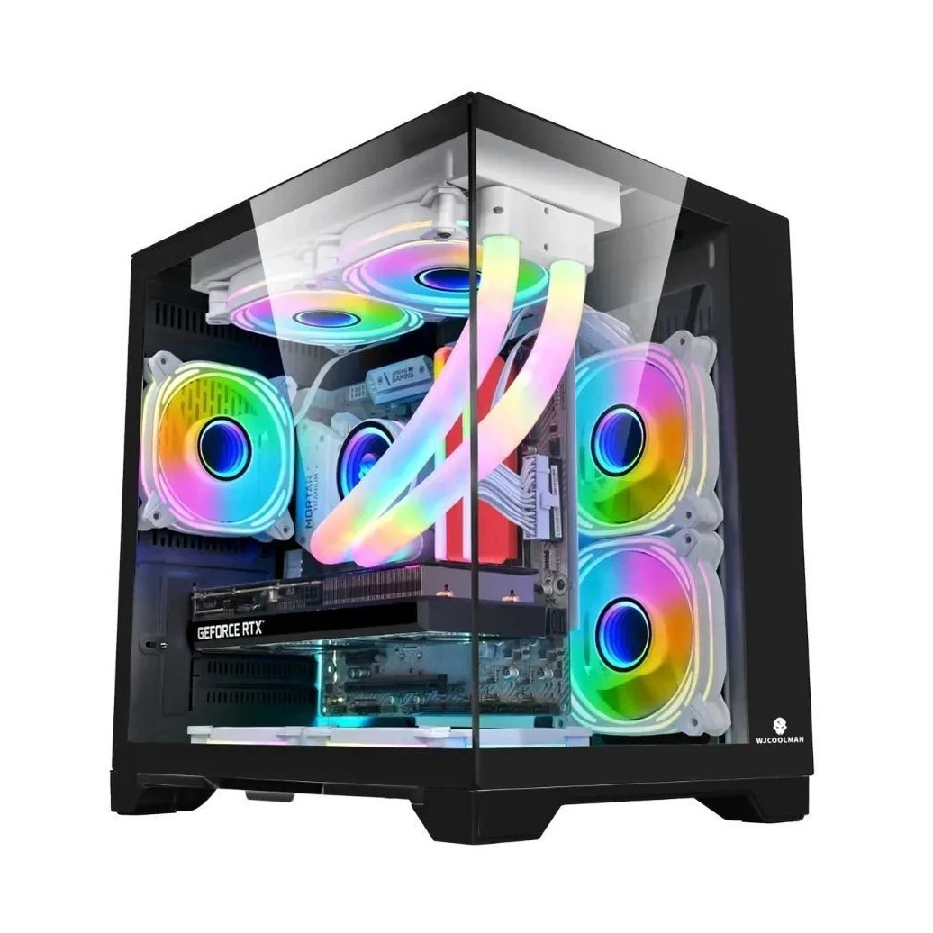 PC case WJCOOLMAN LONELY WARRIOR PLUS RAINBOW black aquarium