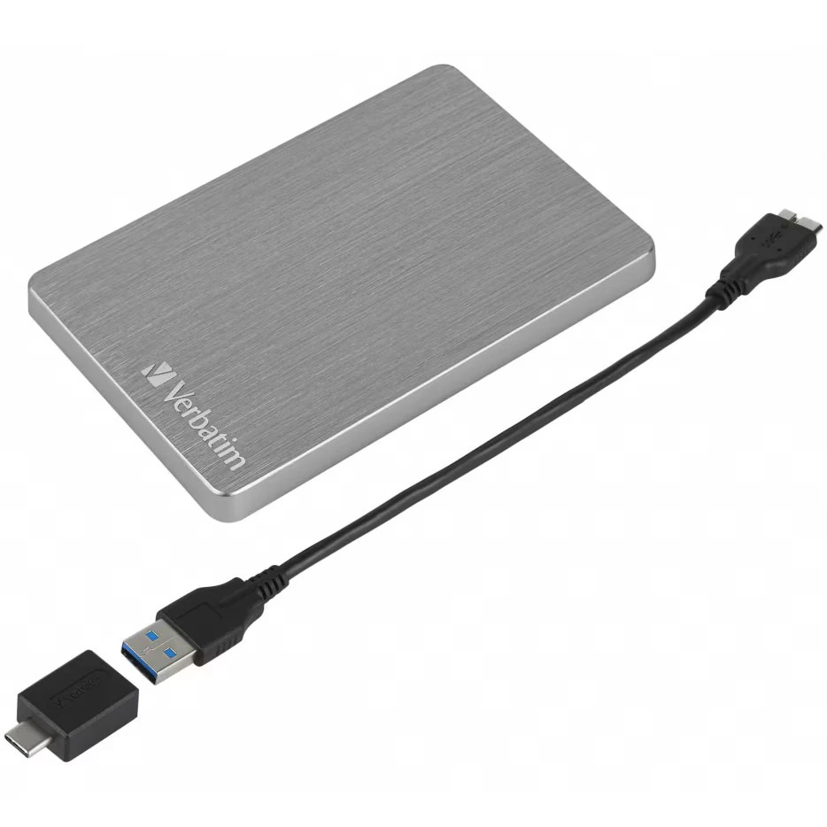 External hard drive VERBATIM 2TB GO ALU SLIM USB3.2/TYPE-C/space gray