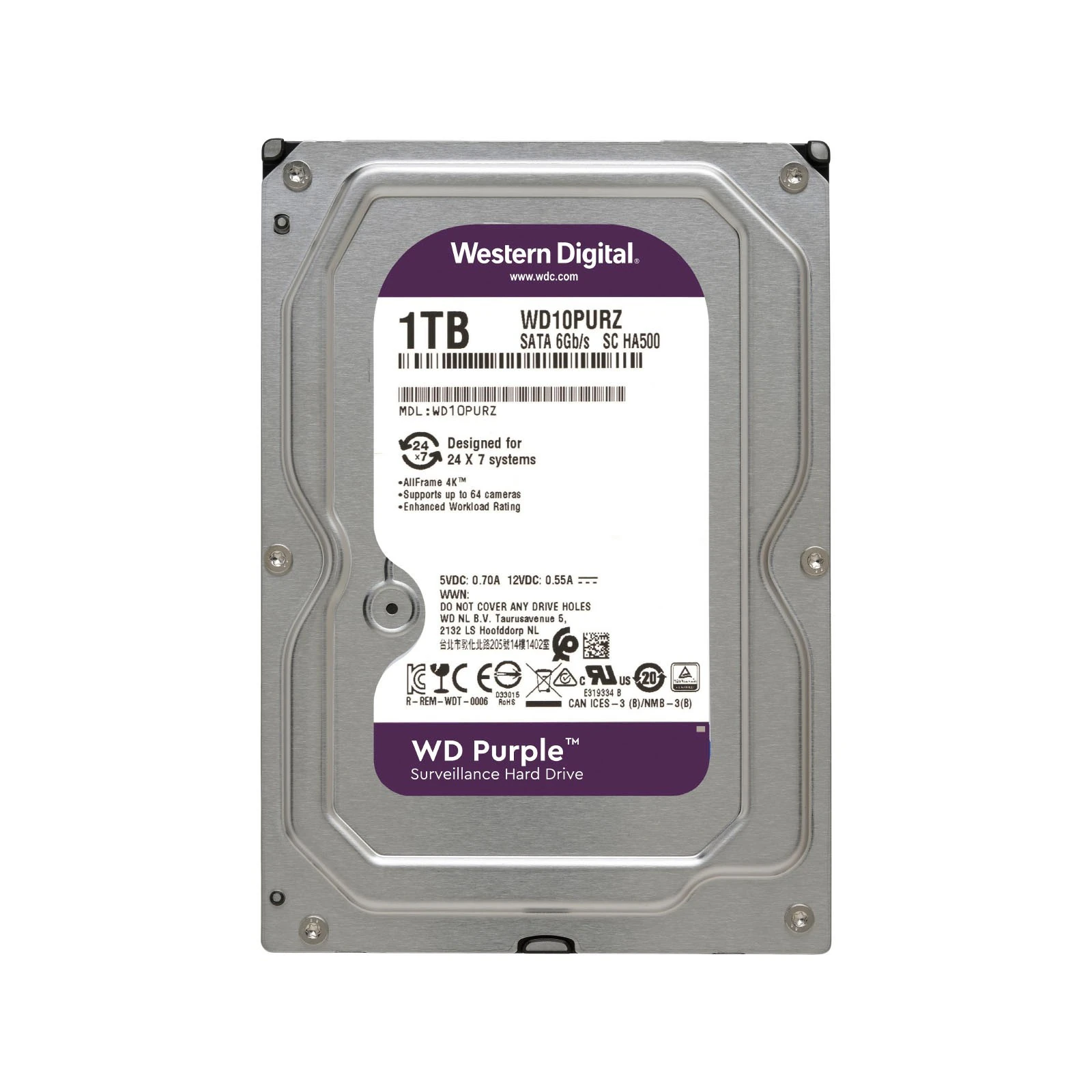 Hard drive WD 1TB PURPLE 3.5 internal