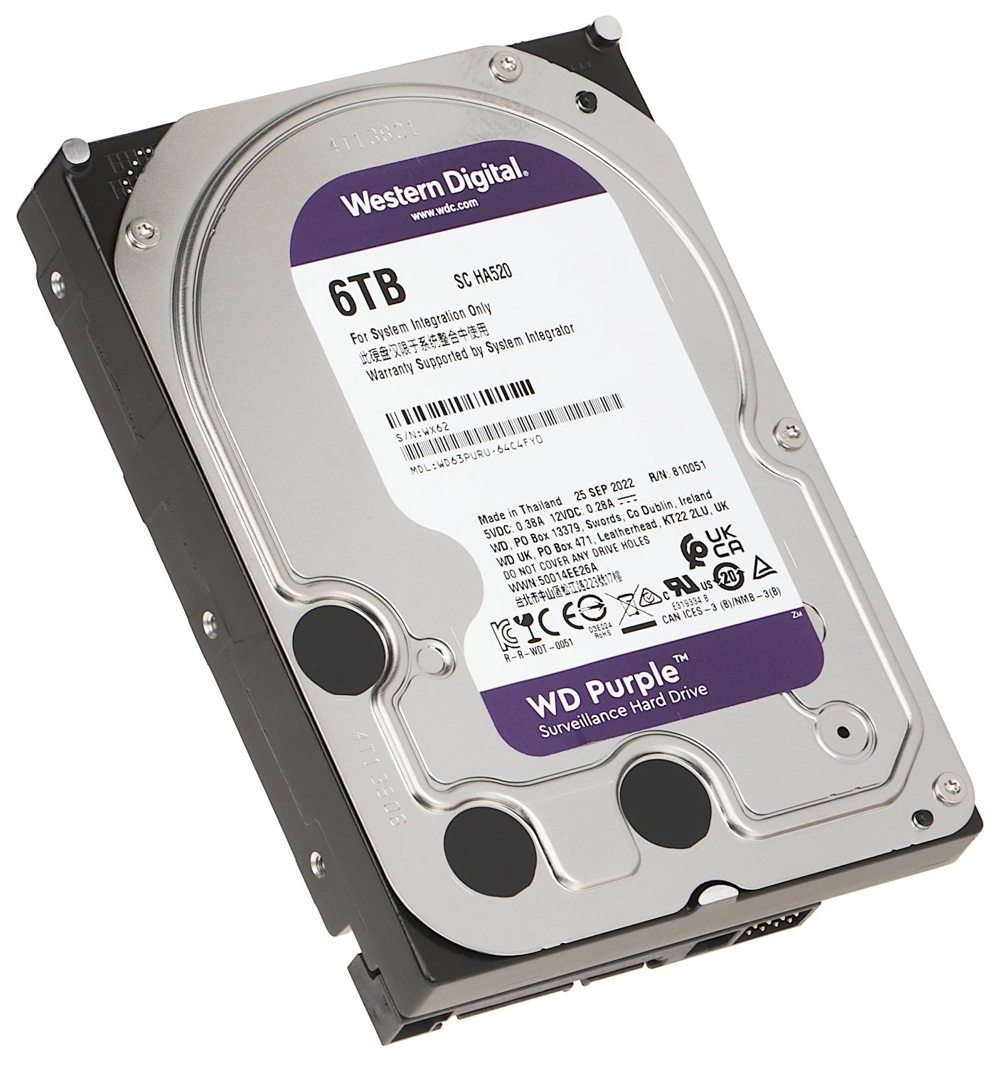 Gaty disk WD HIKVISION PURPLE 6TB 3.5