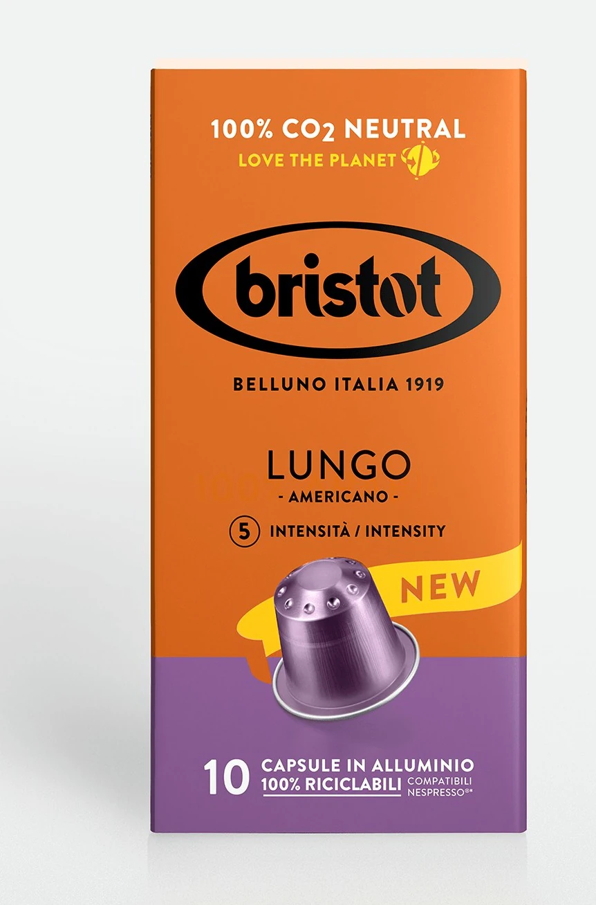 Kapsulaly kofe BRISTOT LUNGO 5,5g (Nespresso)