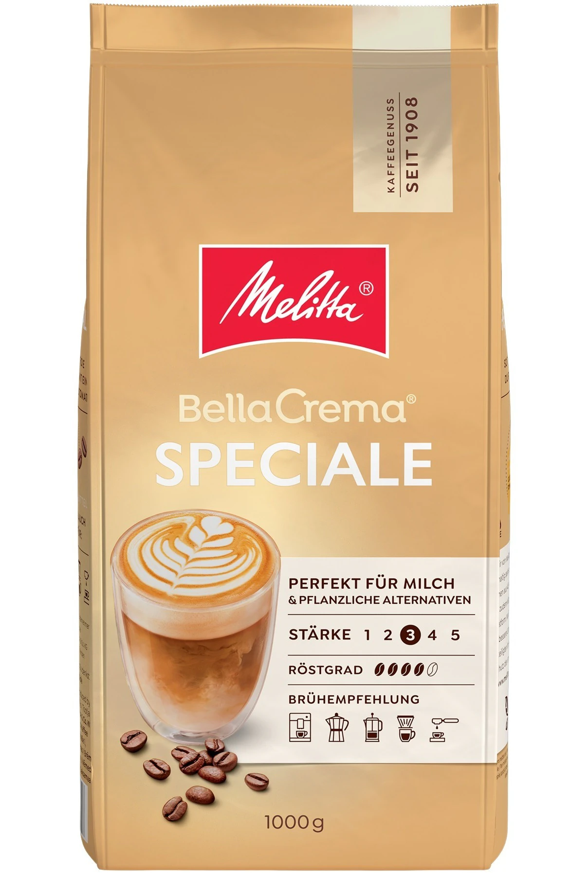 Däneli kofe MELITTA Bella Crema SPECIALE 1000g