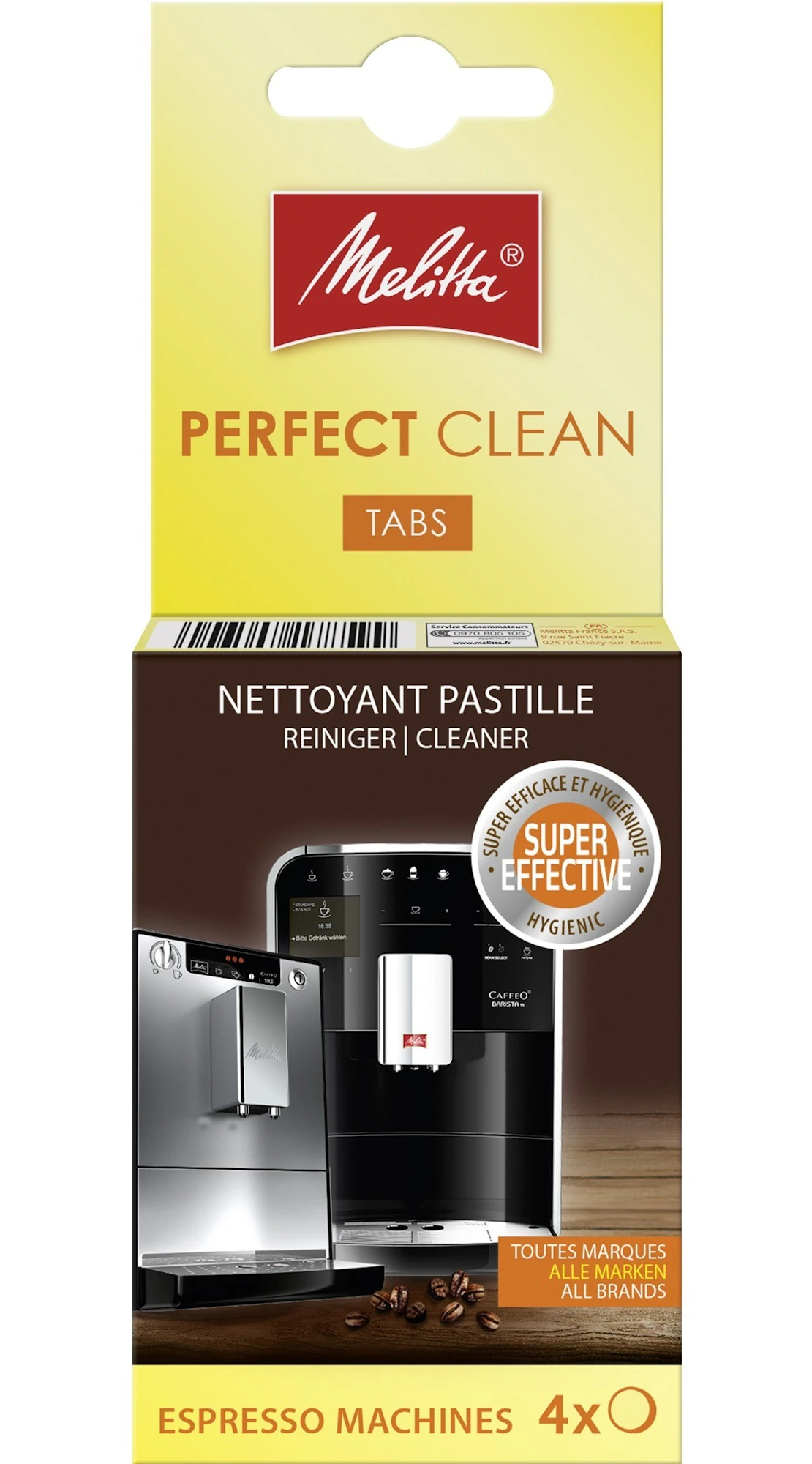 Kofe maşynlaryny arassalamak üçin tabletkalar MELITTA Perfect Clean 4 sany