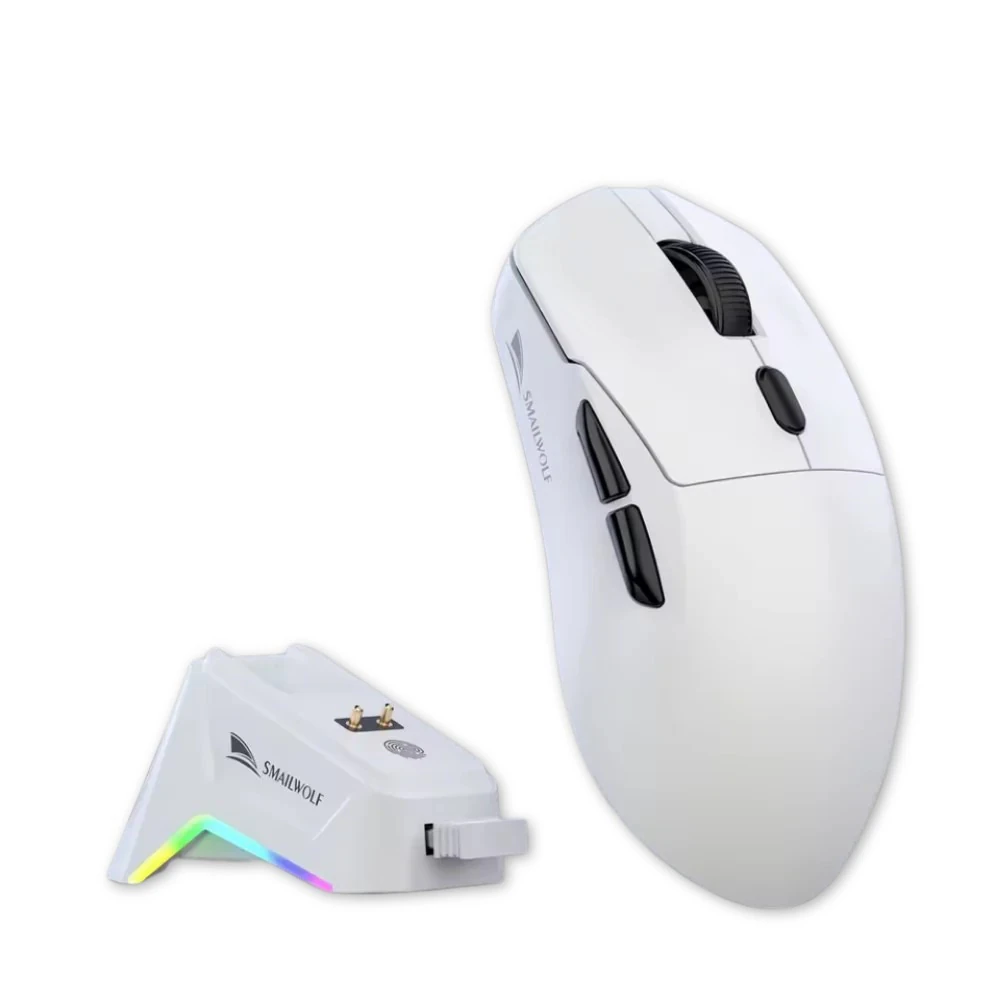 Syçan SMAILWOLF M3 PRO üç rejimli (2.4/BT/simli) oýun ak