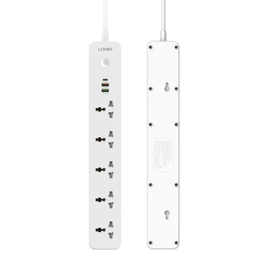 Uzaldyjy LDNIO SC5319 2500W, 5 rozetka, 3 USB PD/QC, 38W, 2m