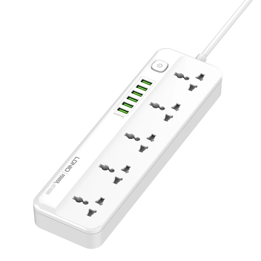 Uzaldyjy LDNIO SC5614 2500W, 5 rozetka, 6 USB, 17W, 2m