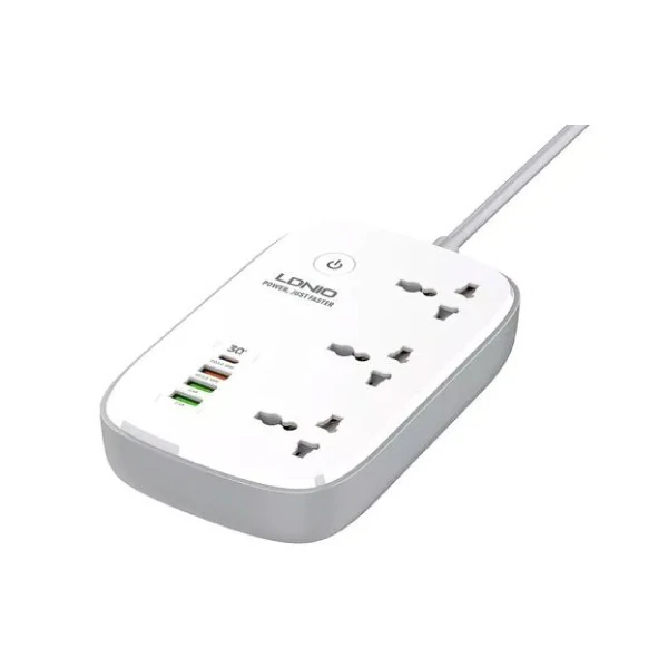 Uzaldyjy LDNIO SCW3451 2500W, 3 akylly rozetka, 3 USB, Type-C, 30W, 2m