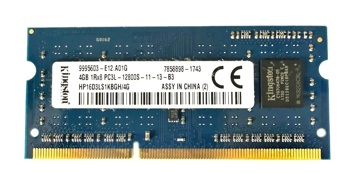 Laptop RAM KINGSTON 4GB DDR3 1600MHz