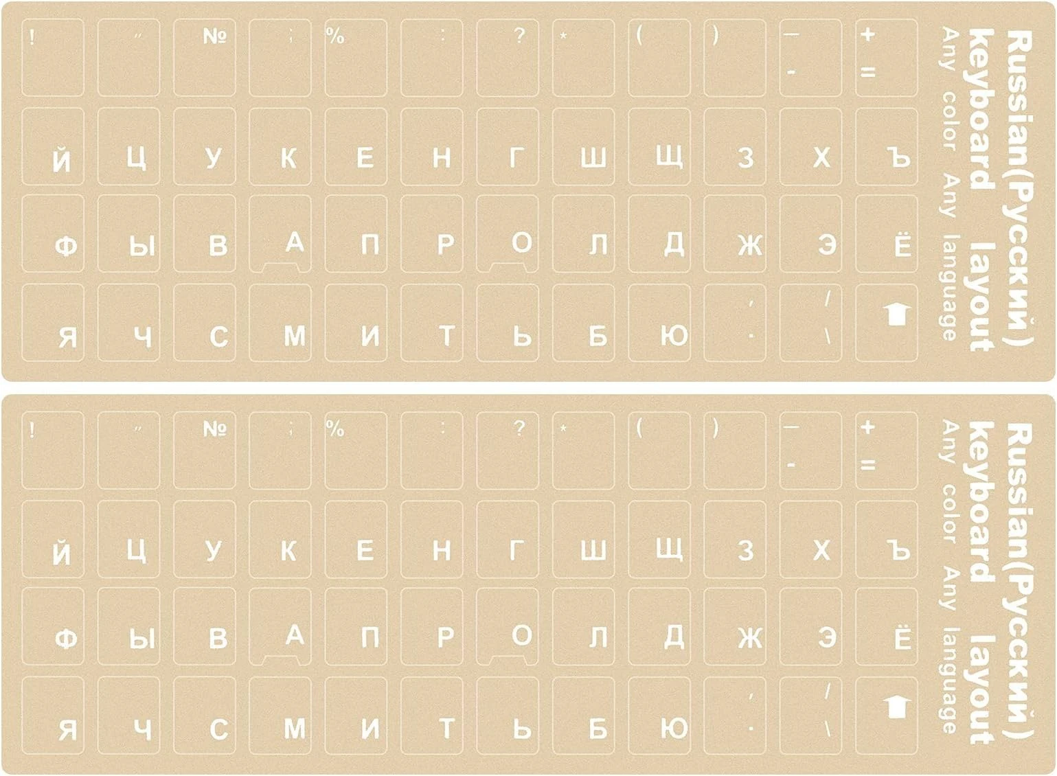 Keyboard stickers W-TEK RUS-TKM, transparent