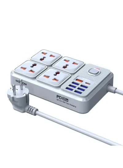 Tor süzgüji MOXOM MX-ST17, 4 rozetka, 7 USB-A, 1 Type-C, 2500W, 3M, ak