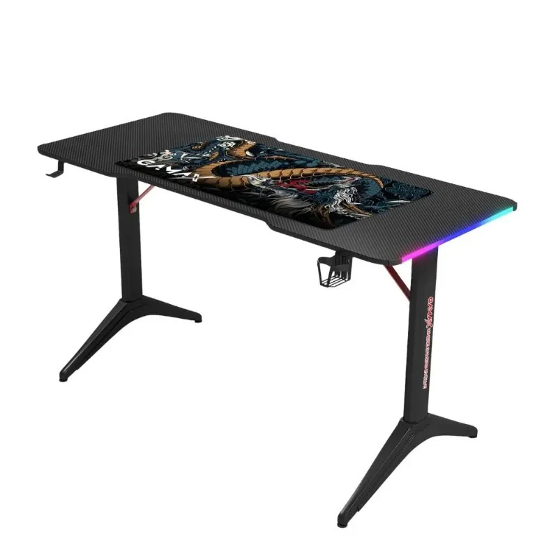 Stol CYBER D2208 CARBON oýun 120x60x74sm RGB gara