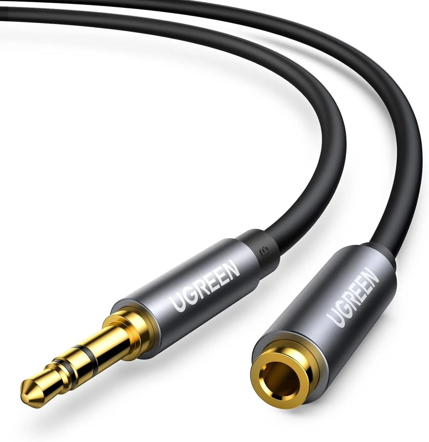 Audio extension cable UGREEN 10538 AV118 3.5mm (female) 5m, black
