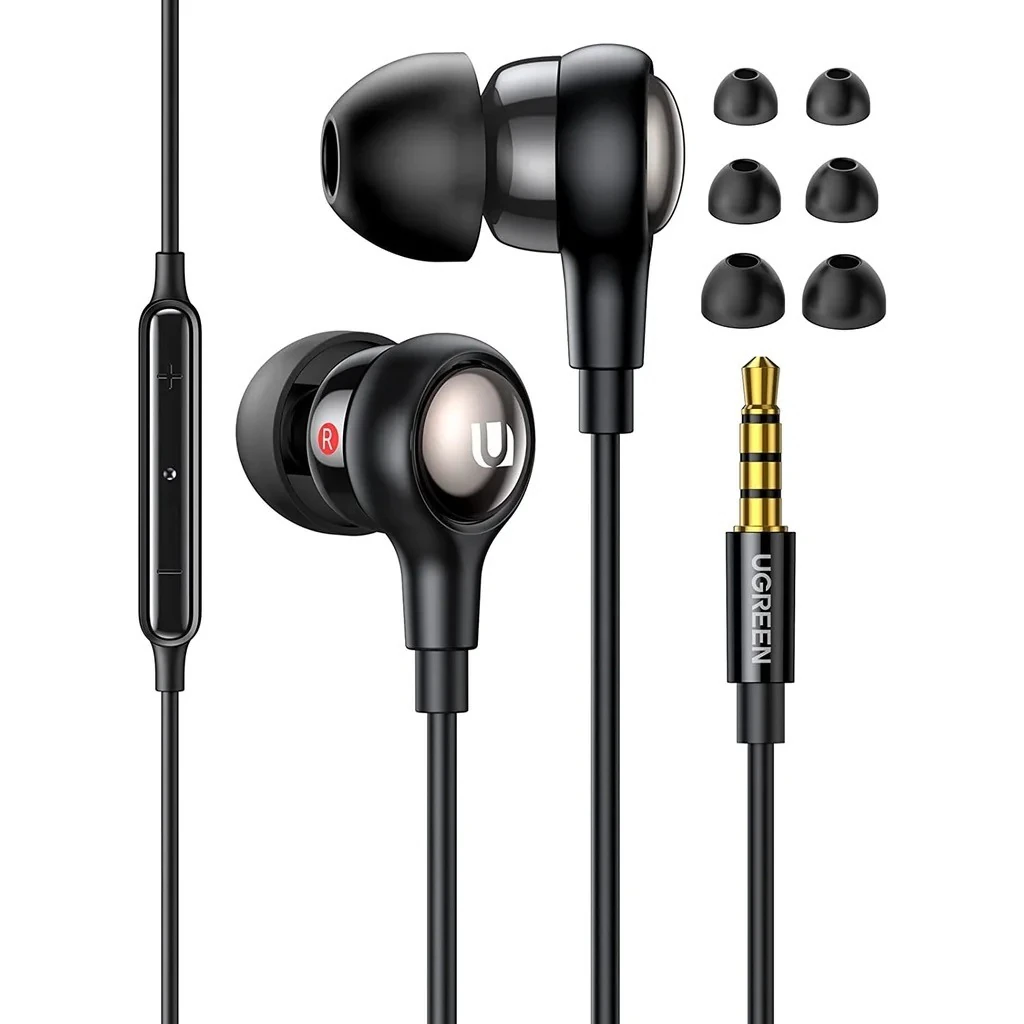 In-ear gulaklyk UGREEN 30637 simli 3.5mm gara