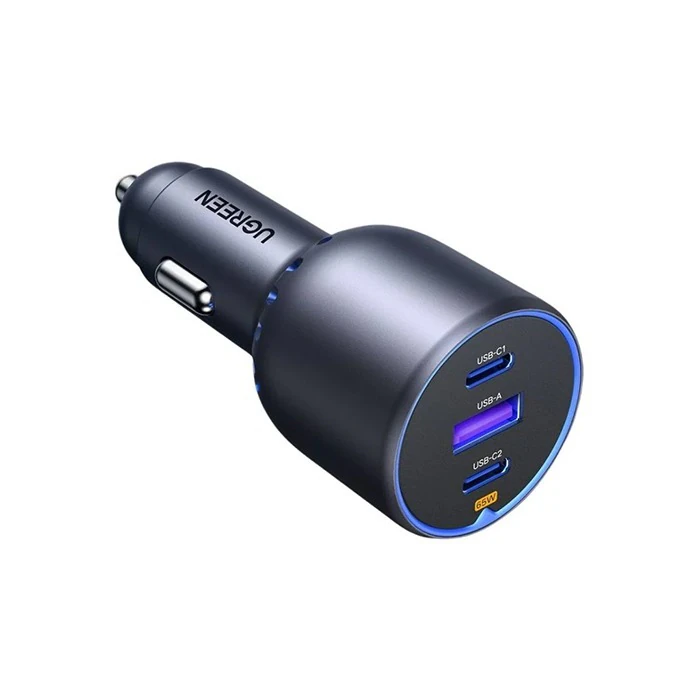 Awtoulag üçin zarýadka enjamy UGREEN 35024 1 USB / 2 Type-C, çalt zarýadka 75W