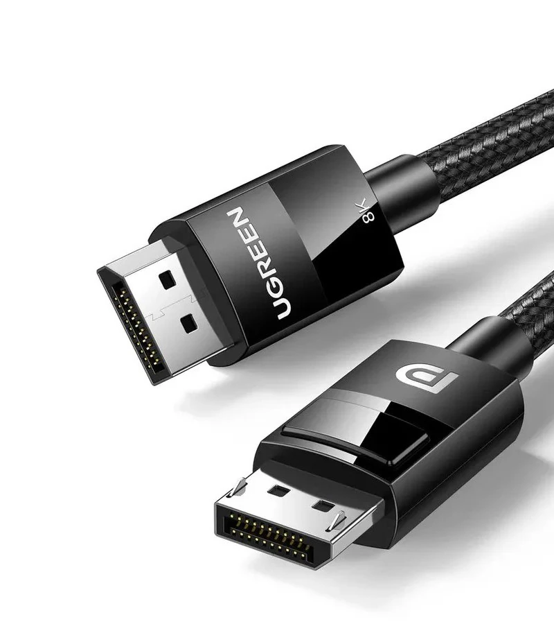 Cable UGREEN 80391 DisplayPort male to male DisplayPort 1.4 8K round ABS case braided 1.5m black