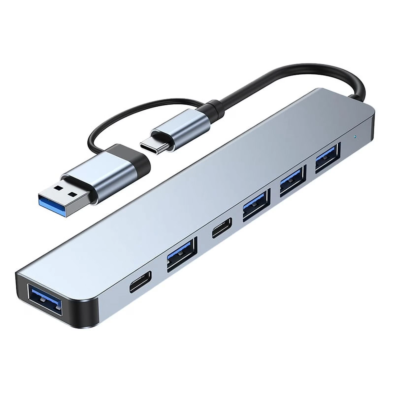 USB hub USB TYPE-C+A 5*USB3.0 + 2*USB-C, 7-in-2